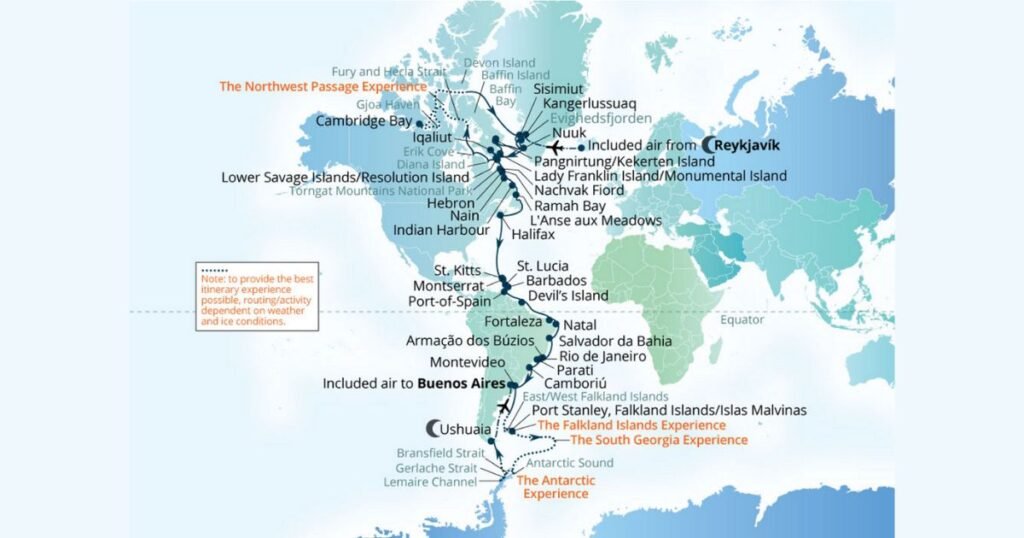 routenkarte-seabourn-venture-von-pol-zu-pol