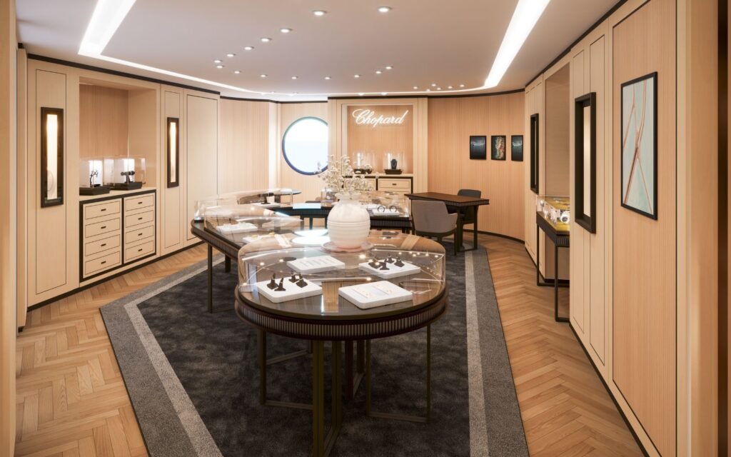 Rendering vom CHOPARD Shop an Bord der Explora III.