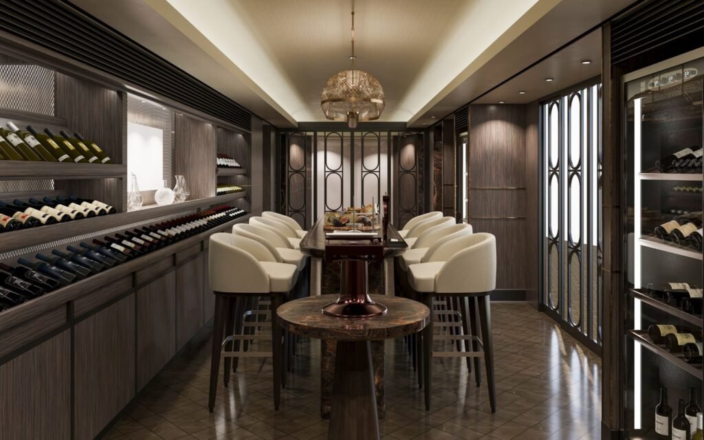 Rendering von THE CELLAR by Explora Journeys.
